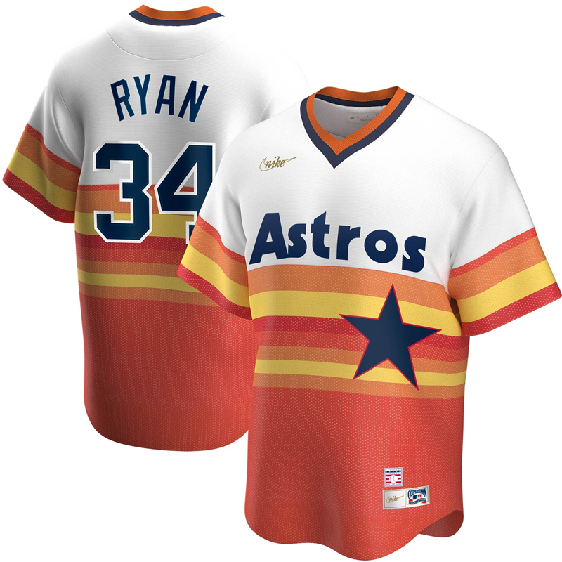 2020 MLB Men Houston Astros #34 Nolan Ryan Nike White Home Cooperstown Collection Player Jersey 1->houston astros->MLB Jersey